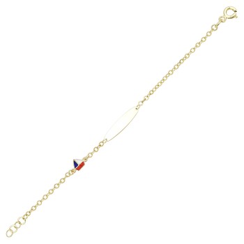 Yelkenli Geniş Forse Zincir Çocuk Künyesi - Melike