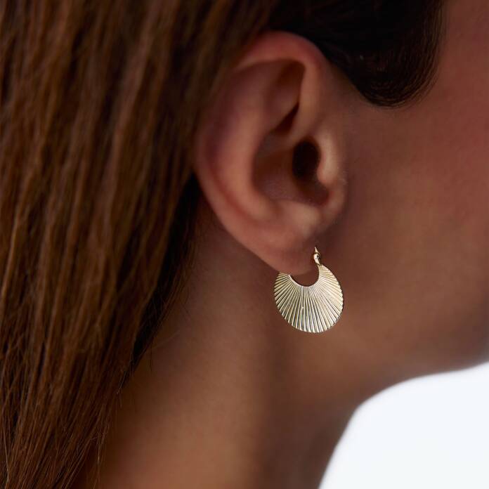 Yelpaze Halka Küpe - 1