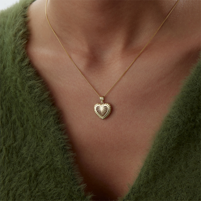 Yelpaze Kalp Kolye - 3