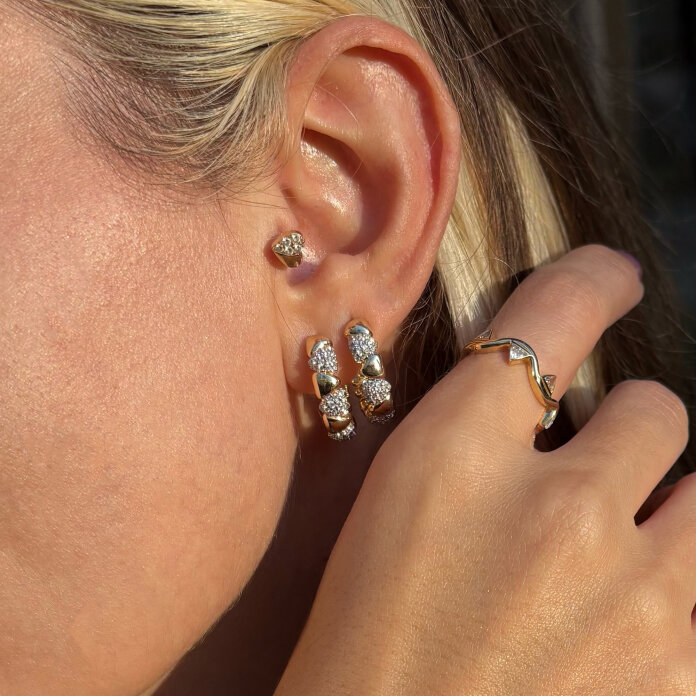 Yelva Taşlı Küpe - 1