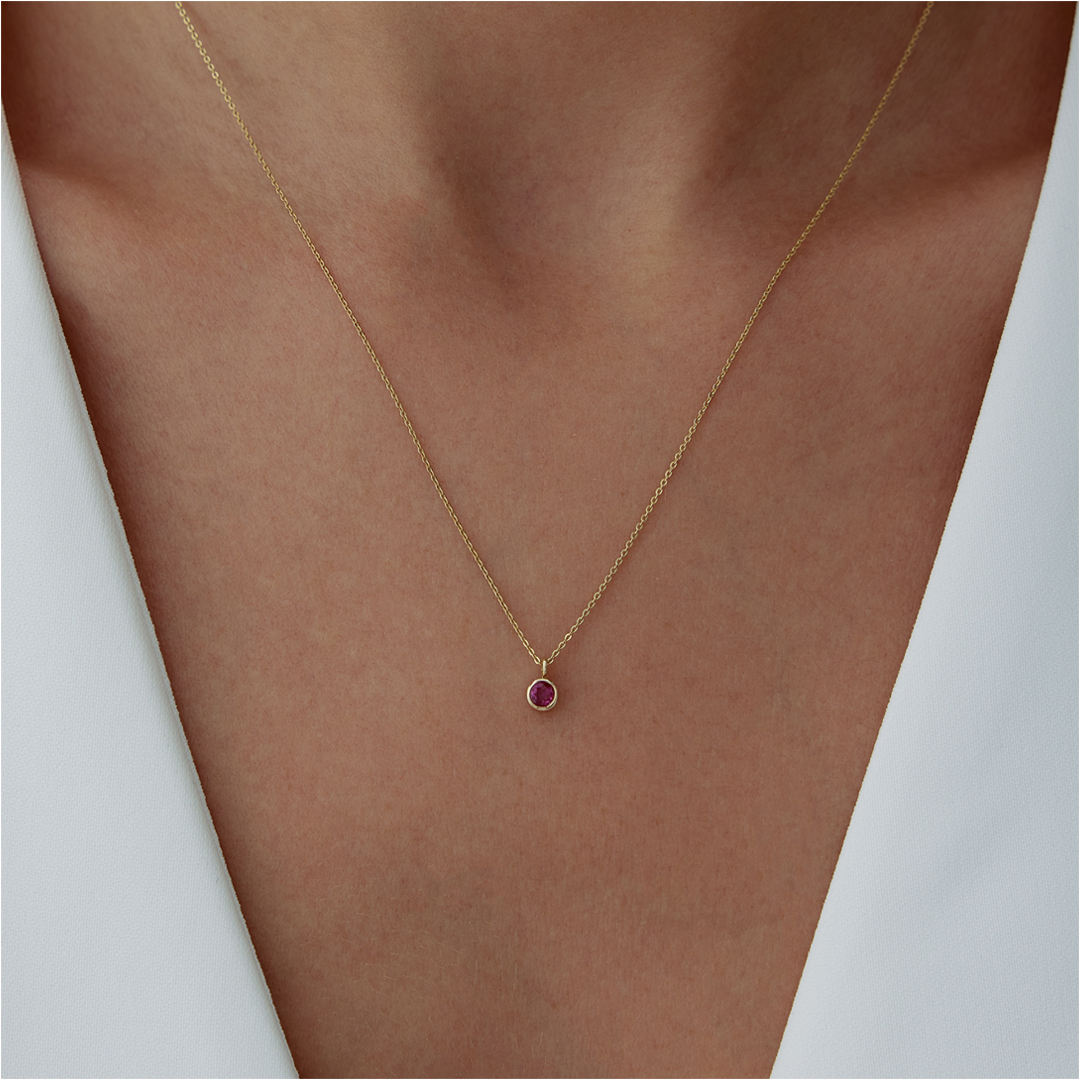 Yengeç Burcu Ruby Kolye - 1