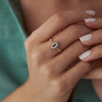 Yeşil Bakla Otantik Yüzük - Gökhan Bera