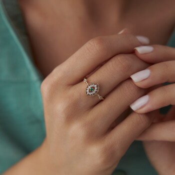 Yeşil Bakla Otantik Yüzük - 2