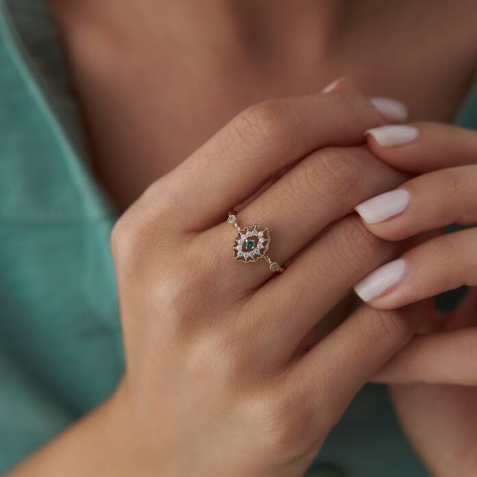 Yeşil Bakla Otantik Yüzük - 2