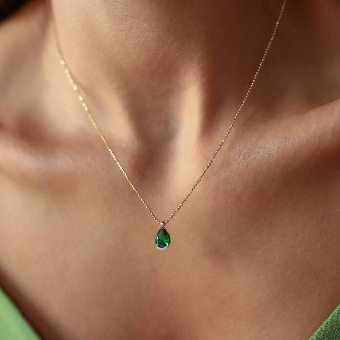 Yeşil Damla Kolye - 1