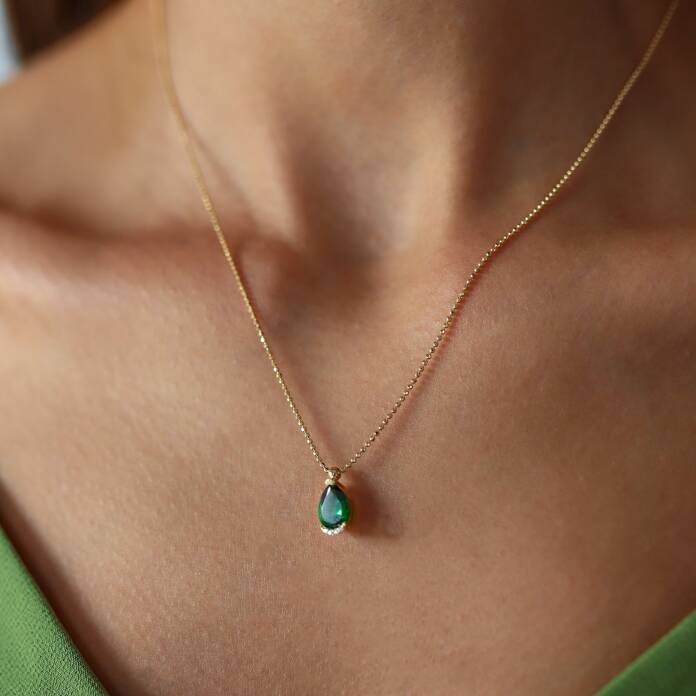 Yeşil Damla Kolye - 3