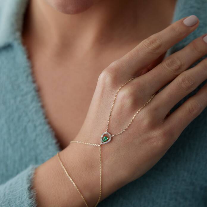 Yeşil Damla Taşlı Şahmeran - 2