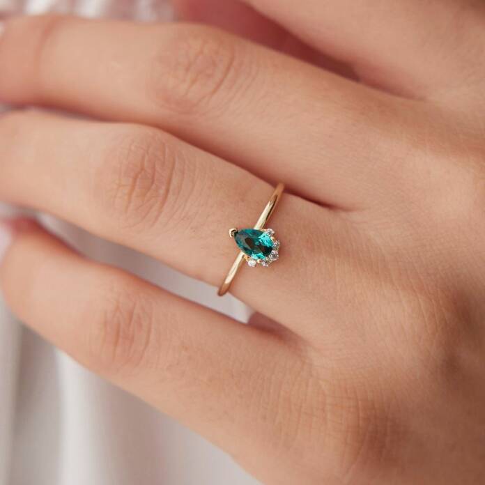 Yeşil Damla Yüzük - 1