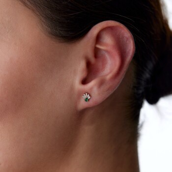 Yeşil Drop Küpe - Alen