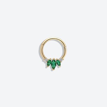 Yeşil Markizli Helix Piercing - Alen (1)