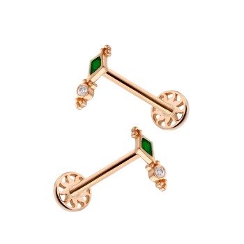Yeşil Mine Detay Taşlı Tragus Piercing - 3