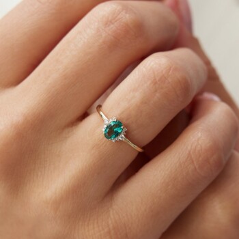 Yeşil Taşlı Yüzük - Rayna (1)