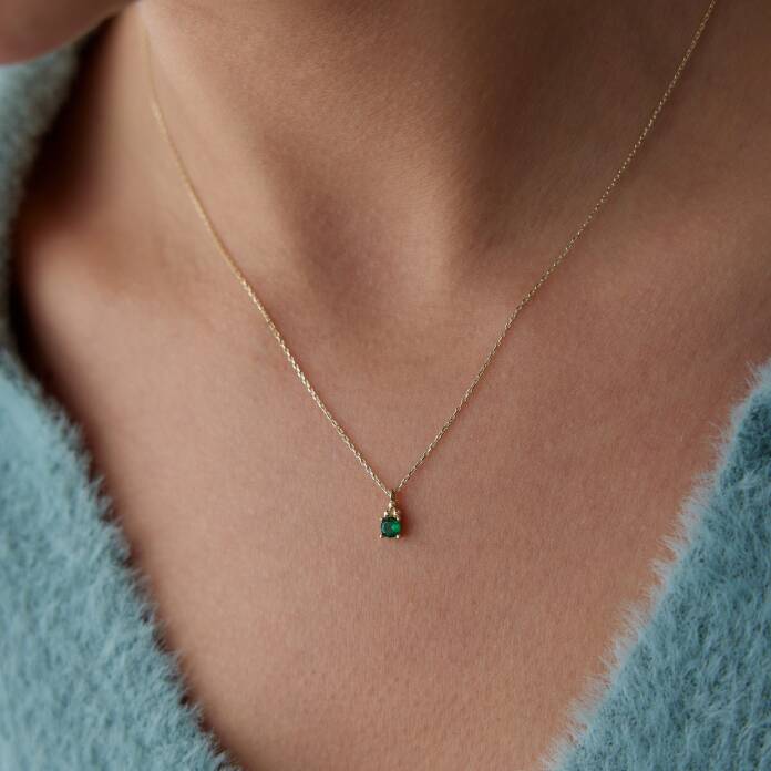 Yeşil Tektaş Kolye - 1