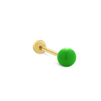 Yeşil Top Tragus Piercing - Alen