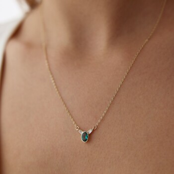 Yeşil & White Taşlı Kolye - Ali Altınbas