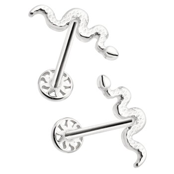 Yılan Desen Tragus Piercing - 4