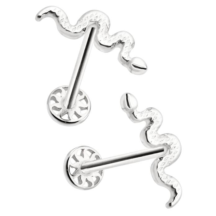 Yılan Desen Tragus Piercing - 4