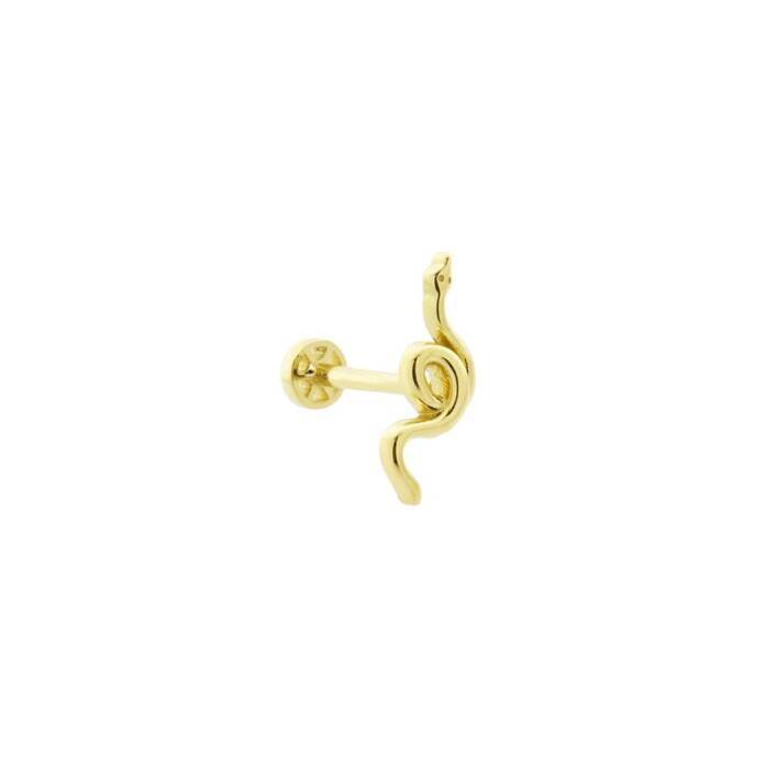 Yılan Motifli Minimal Tragus Piercing - 1