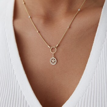 Yıldız Dorika Detaylı Kolye - Mazi