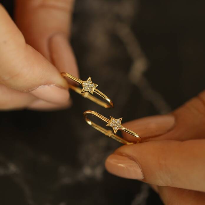 Yıldız Figürlü Ataç Küpe - 1