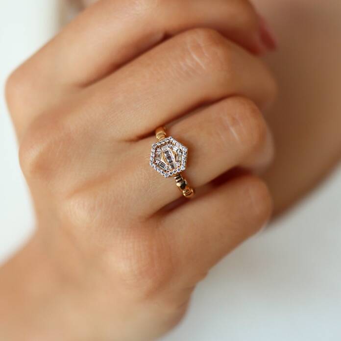 Yıldız Parıltısı Baget Yüzük - 1