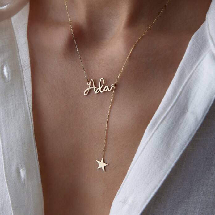 Yıldız Sallantılı İsim Kolye - 1