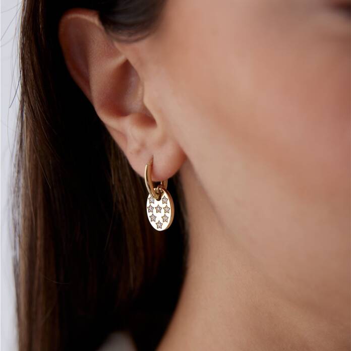 Yıldız Seli Plaka Küpe - 1