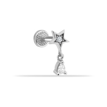 Yıldız Taş Sallantılı Minimal Tragus Piercing - 3