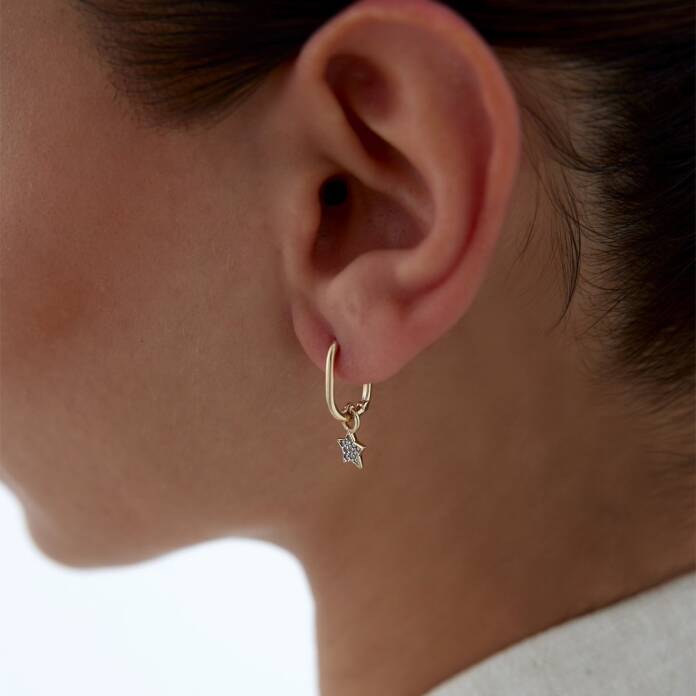 Yıldız Taşlı Ataç Küpe - 2