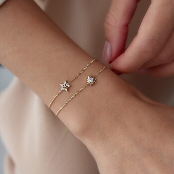 Yıldız ve Güneş İkili Bileklik - Rayna