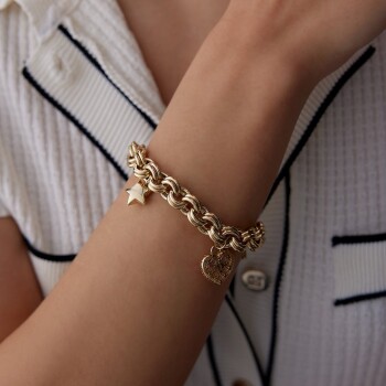 Yıldız ve Kalp Charm Bileklik - Reha (1)