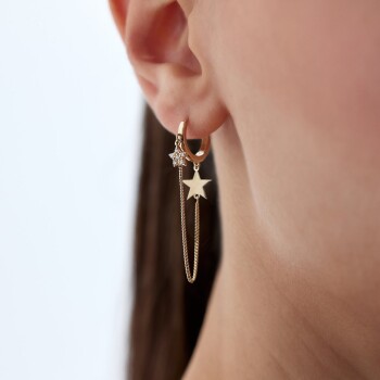 Yıldıza Yıldız Küpe - Rayna