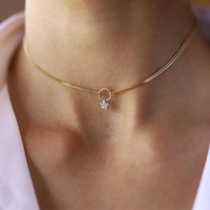 Yıldızlı Choker Kolye - 1
