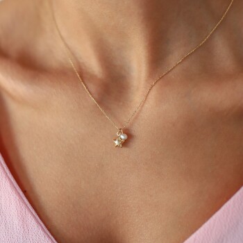 Yıldızlı İncili Kolye - Rayna