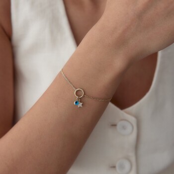 Yıldızlı Nazar Boncuklu Charm Bileklik - Nüans (1)