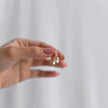 Yıldızlı Sallantılı Küpe - Özçelik