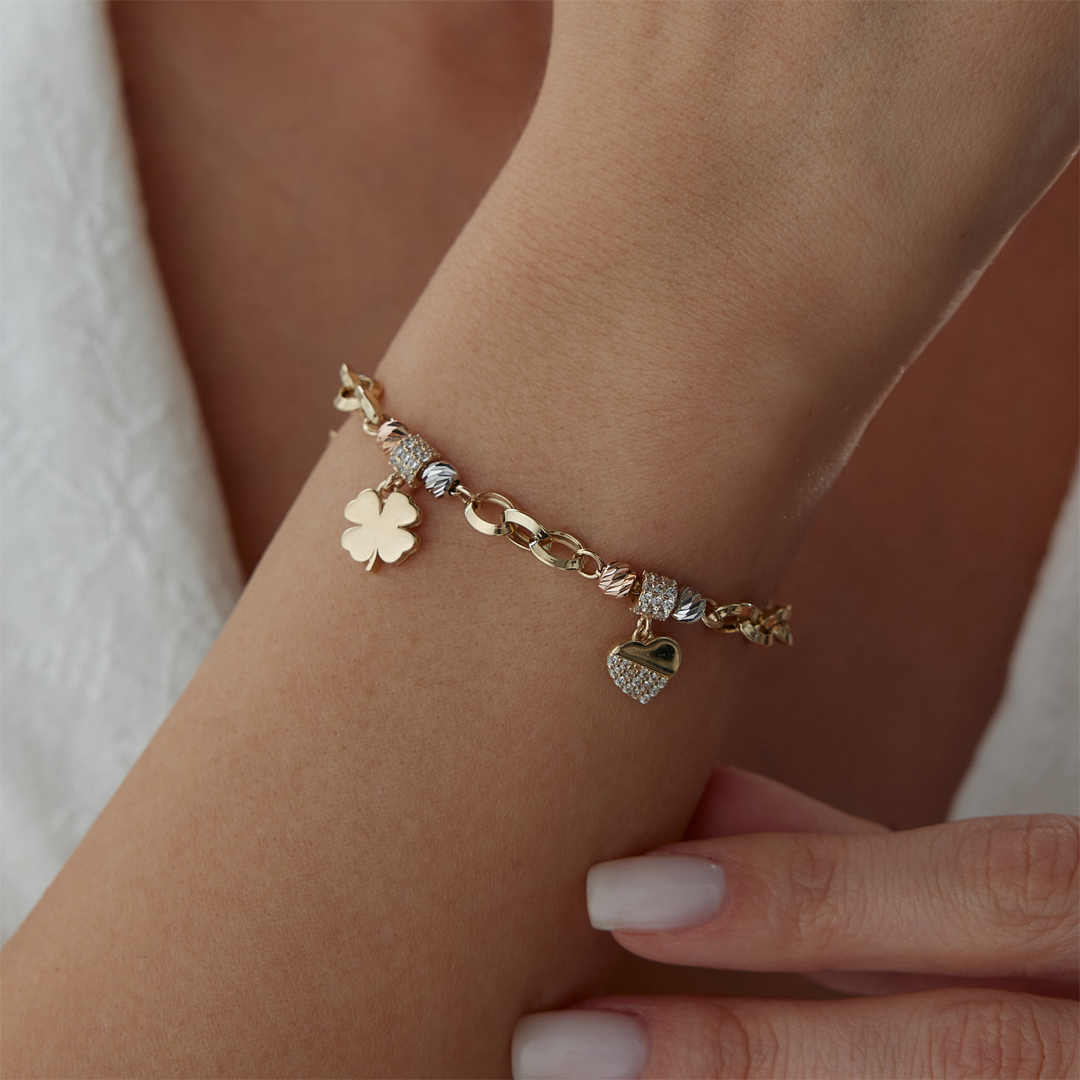 Yonca Dorica Taşlı Charm Bileklik - 1