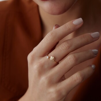 Yonca ve Tektaş Yüzük - Nüans