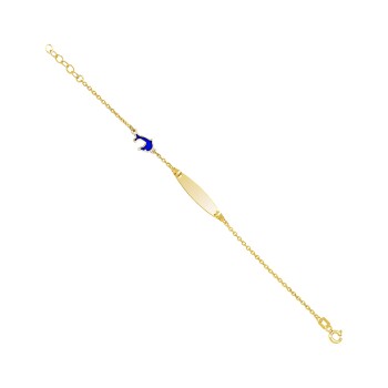 Yunus Balığı Forse Zincir Çocuk Künyesi - Melike