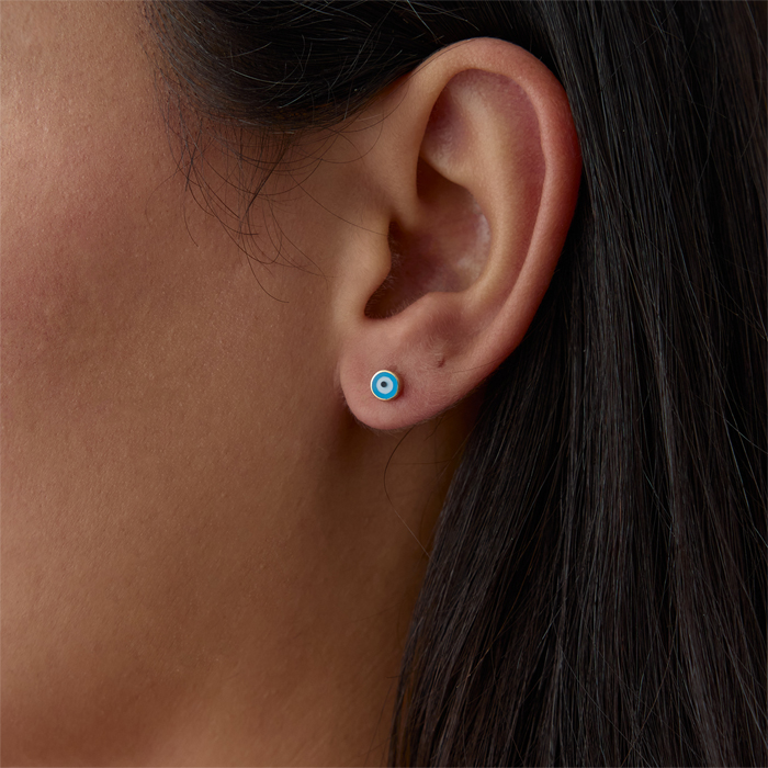 Yuvarlak Eye Nazar Küpe - Rayna