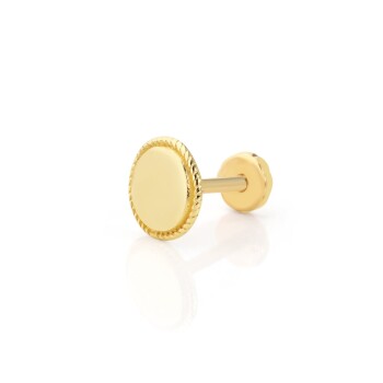 Yuvarlak İşleme Detaylı Tragus Piercing - Alen