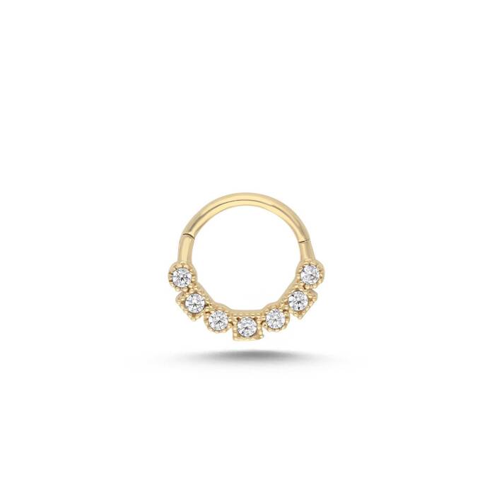 Yuvarlak Kare Sıralı Helix Piercing - 1