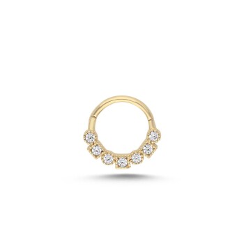 Yuvarlak Kare Sıralı Helix Piercing - Alen