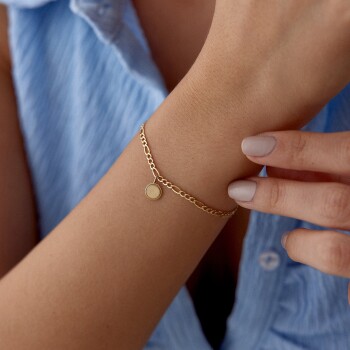 Yuvarlak Plaka Charm Bileklik - Alen (1)