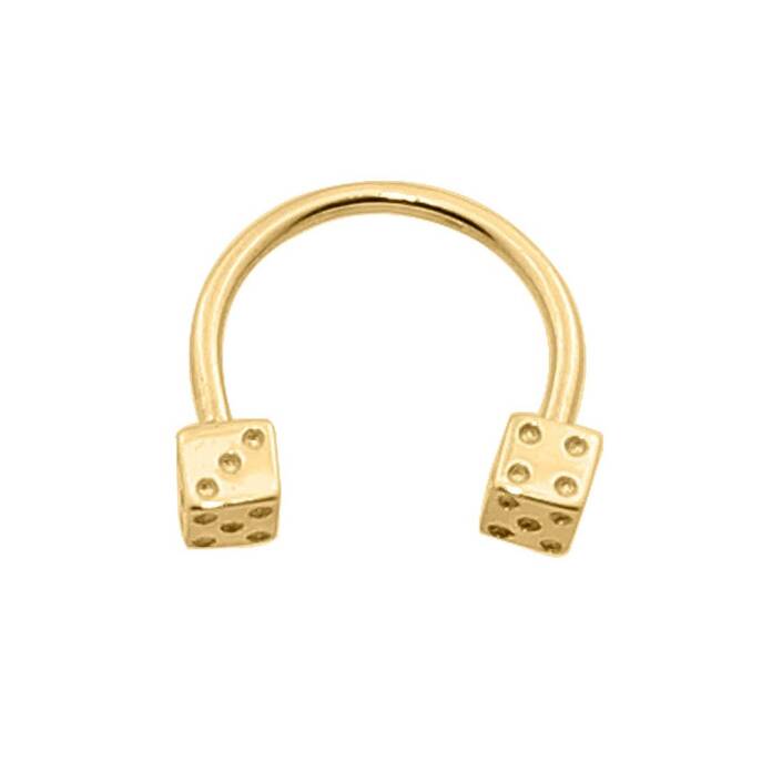 Zar Uçlu Yarım Halka Piercing - 1