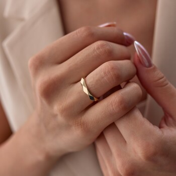 Zarif Geometrik Yüzük - Alen