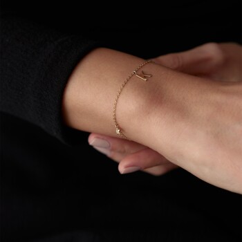 Zarif Harf Charm Bileklik - Alen (1)