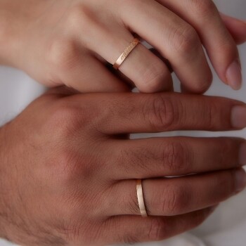 Zeytin Dalı Çift Alyans - Tülay Alyans