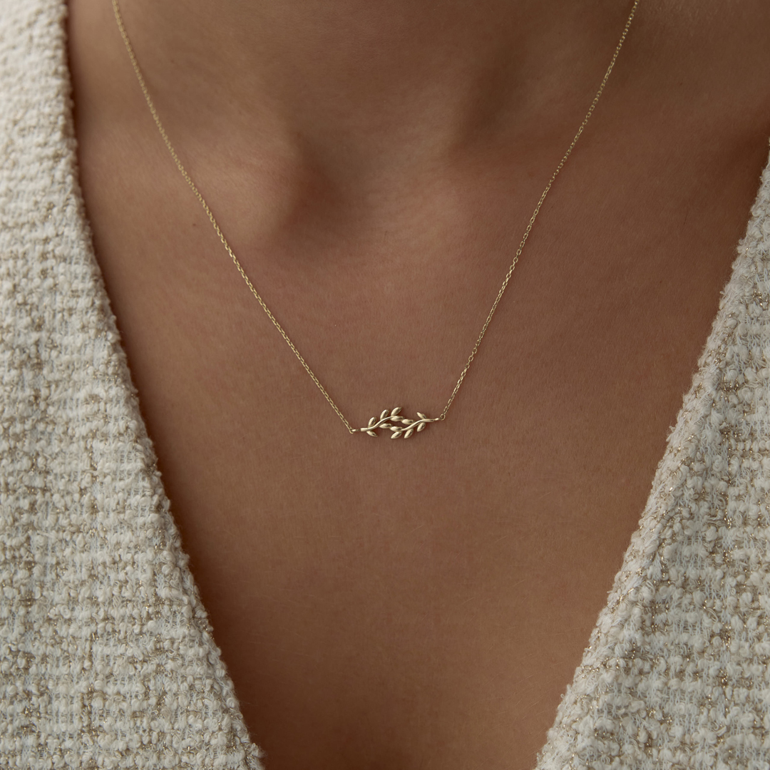 Zeytin Dalı Kolye - 1