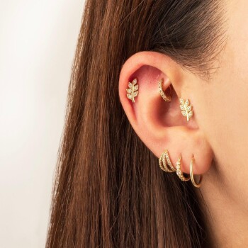 Zeytin Dalı Tragus Piercing - Dianora (1)
